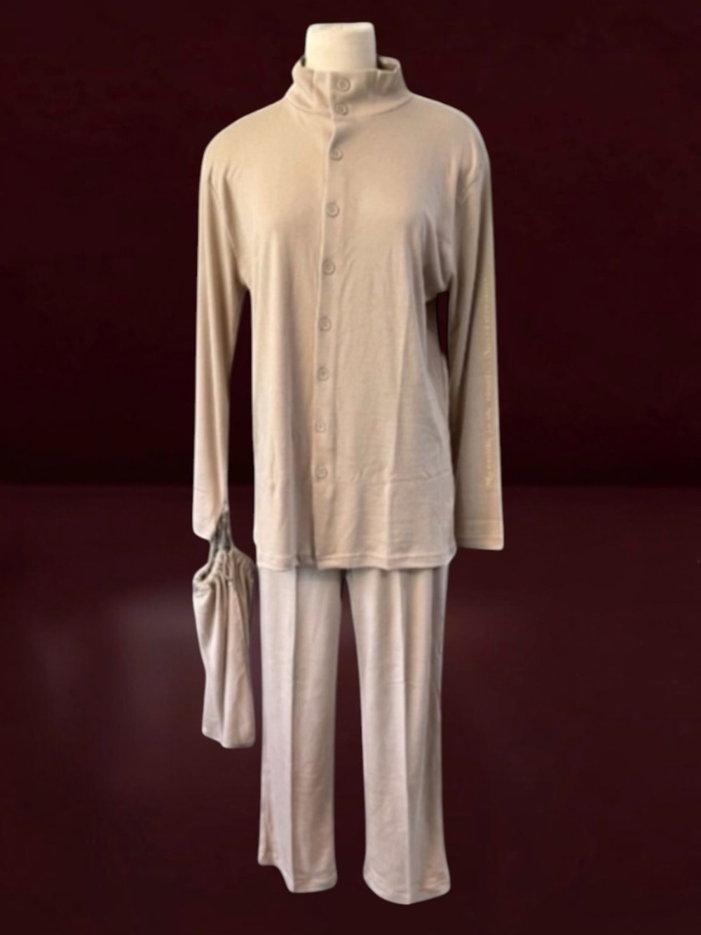 NEW! Gianfranco Ferre Korean Air Pajama Set Fabric Storage Bag Included